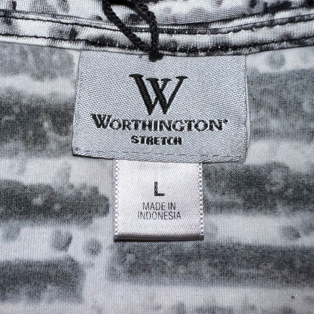 Worthington Womens Blouse Top Stretchy Sleeveless Drape Neck Pullover Large - Picture 8 of 9